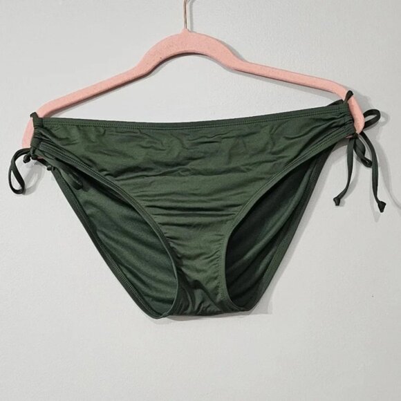 Green Olive Side Tie Bikini Bottom | Kona Sol - Picture 1 of 3
